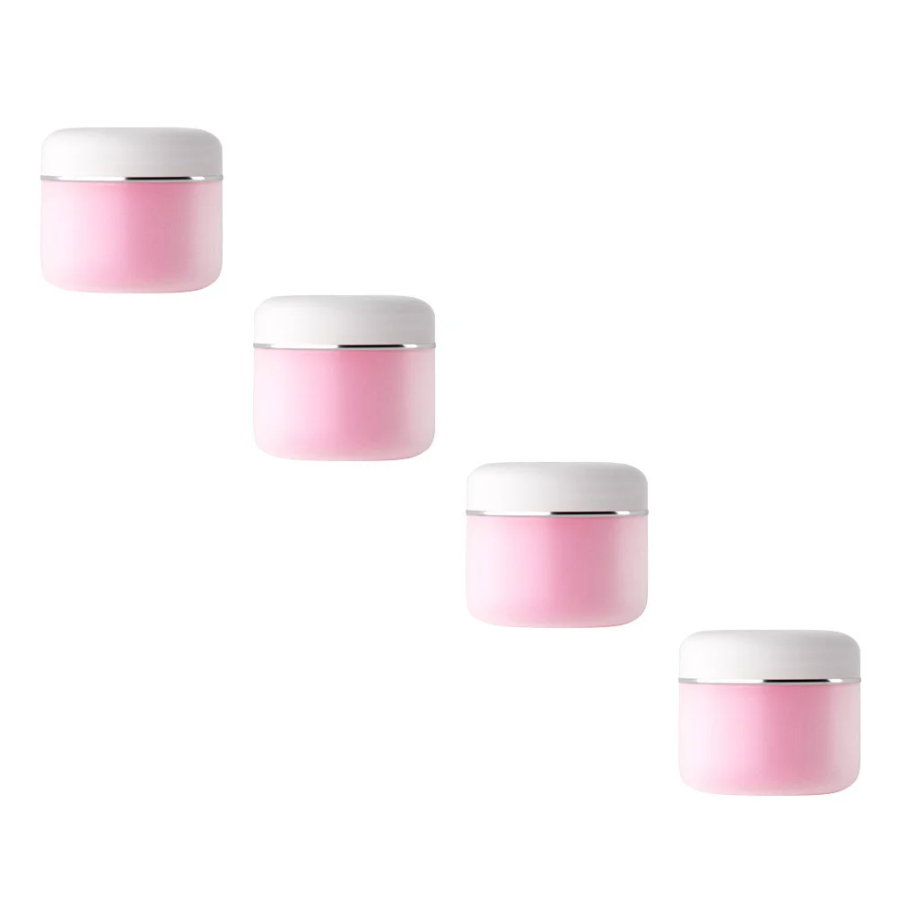 4 Pcs Containers with Lids Cream Bottle Sample Bottles Cosmetics Double Layer