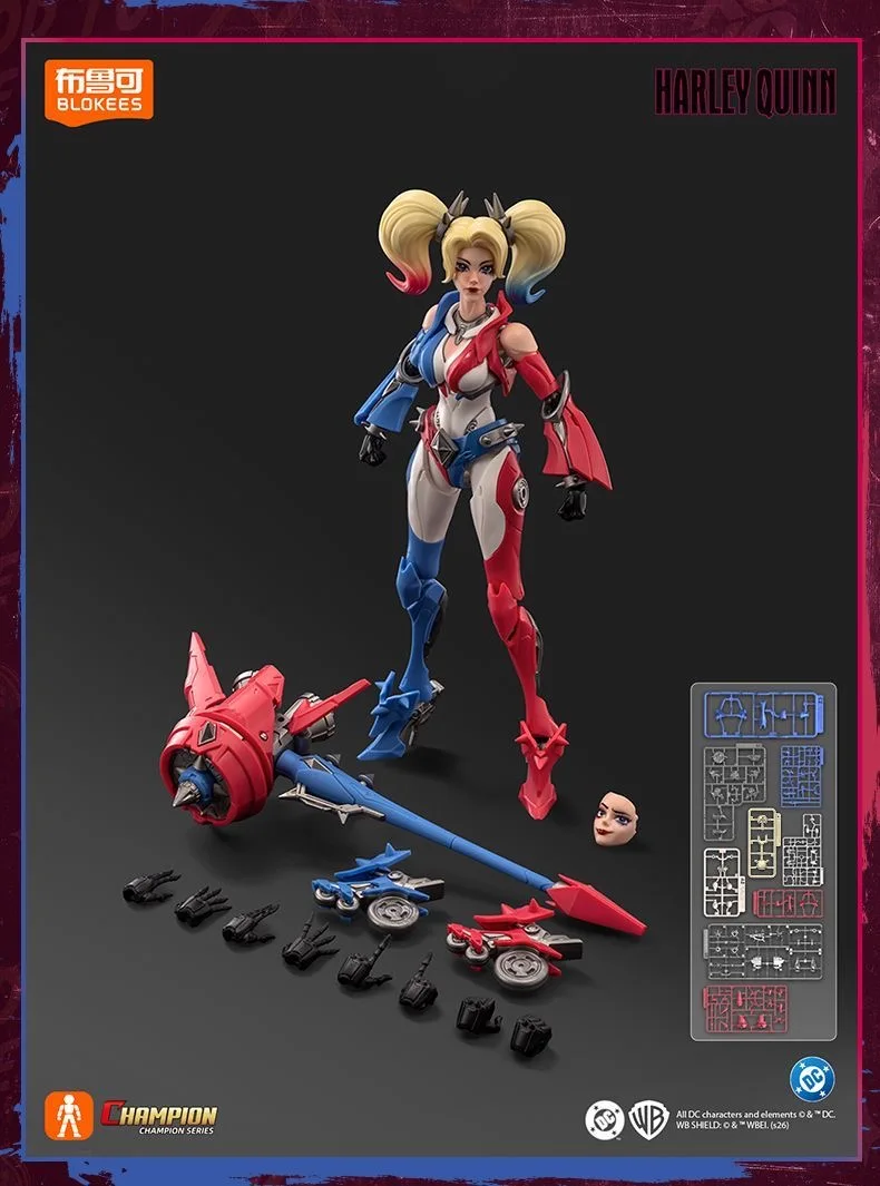 New In Stock Blokees DC Action Figure Beyond Edition Harley Quinn 4 Inch Articulated Snap Fit Model Kit PVC Collectible Gift view 6