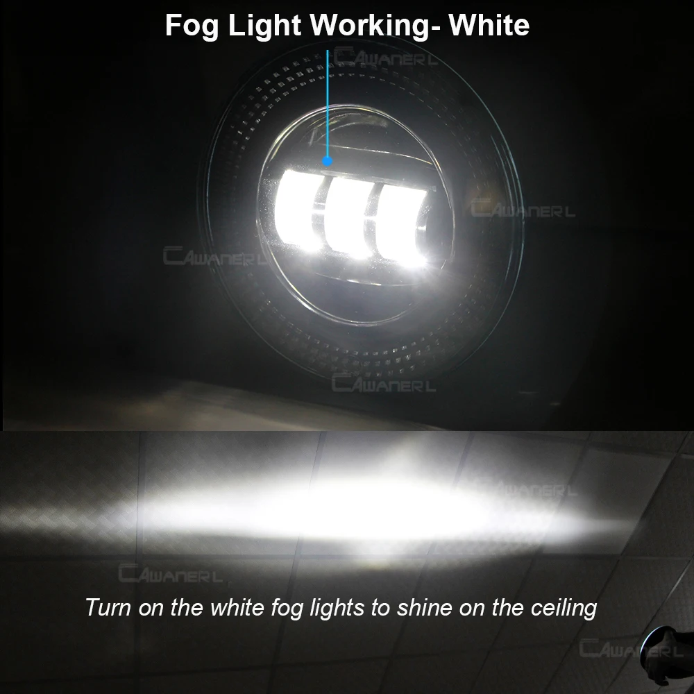 2 X Car Canbus LED Fog Light Angel Eye DRL Daytime Running Lamp 30W For Ford Mustang Bullitt, Shelby GT GT500 GT500KR 2007-2014 - view 4