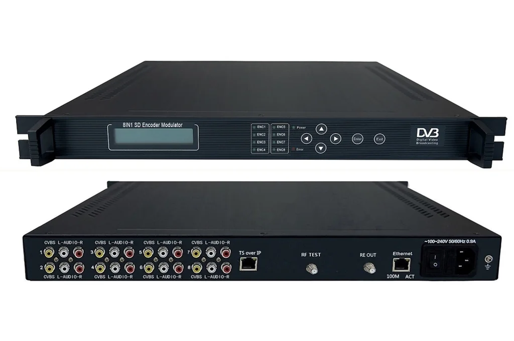 SC-4266 8IN1 MPEG-2/H.264 AV Encoder DVB-T Modulator (8AV In, DVB-T r f Out)
