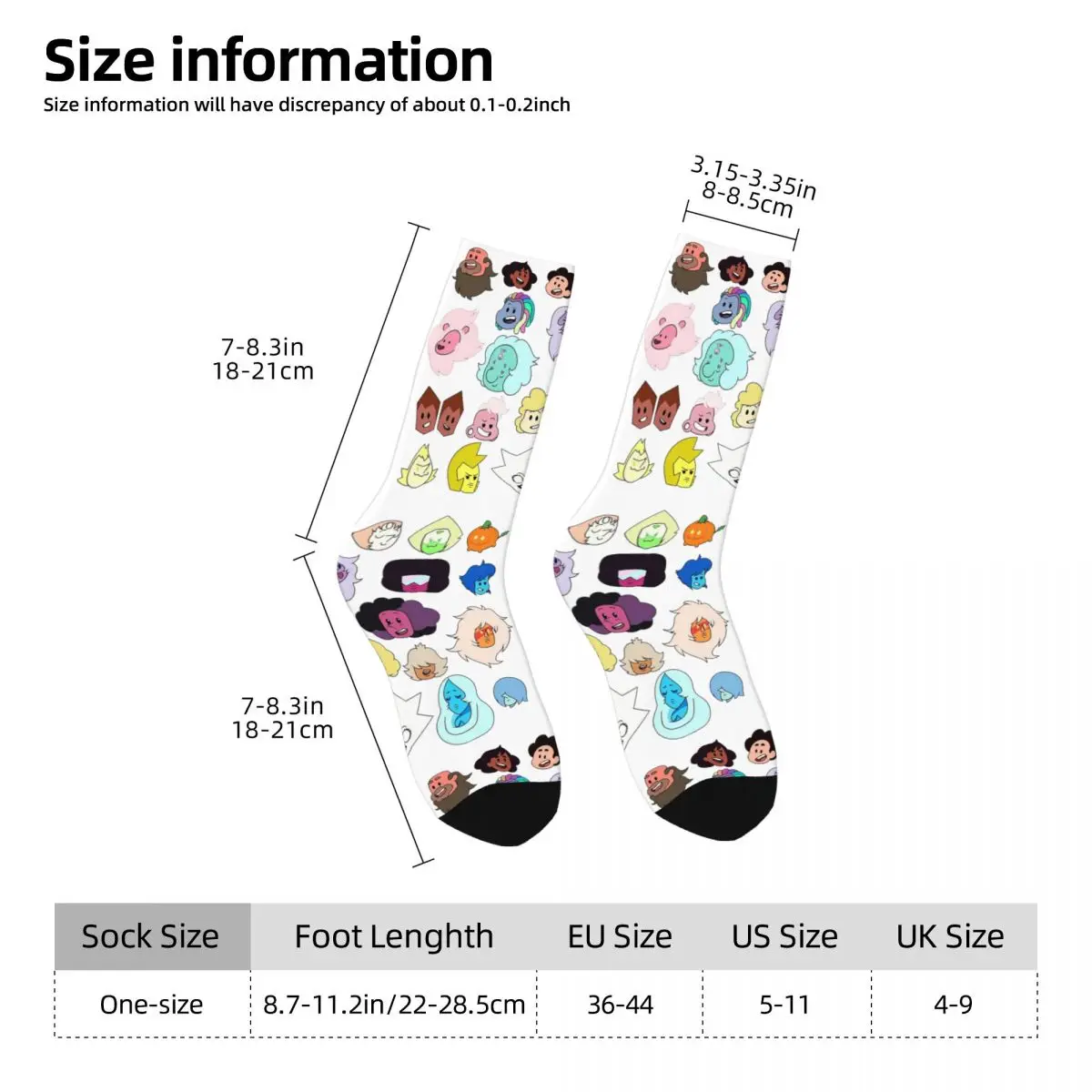 Носки с головой Steven Universe, супер мягкие чулки в стиле Харадзюку, всесезонные длинные носки, аксессуары для мужчин и женщин, подарок на день рождения