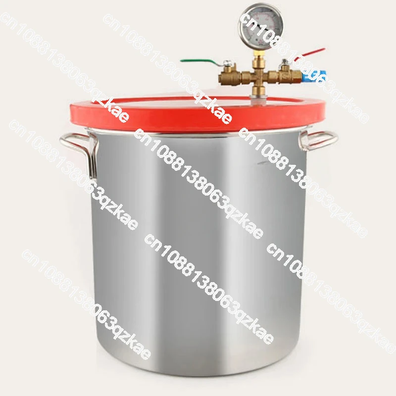 Stainless Steel Vacuum Pump Defoaming Bucket 1.5L 18L AB Glue Epoxy Resin Silicone Gypsum Vacuum Degassing Chamber Defoaming Bar