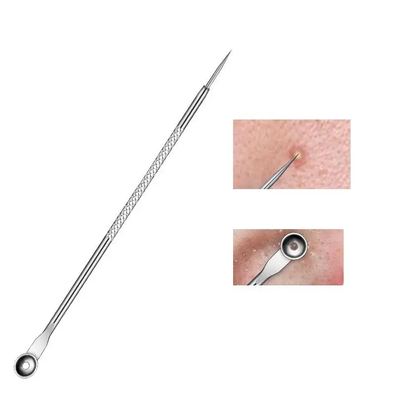 Pincettes professionnelles pour points noirs, dissolvant de points noirs en acier inoxydable haute dur, Kit d'outils Popper de boutons de précision, extracteur de points noirs