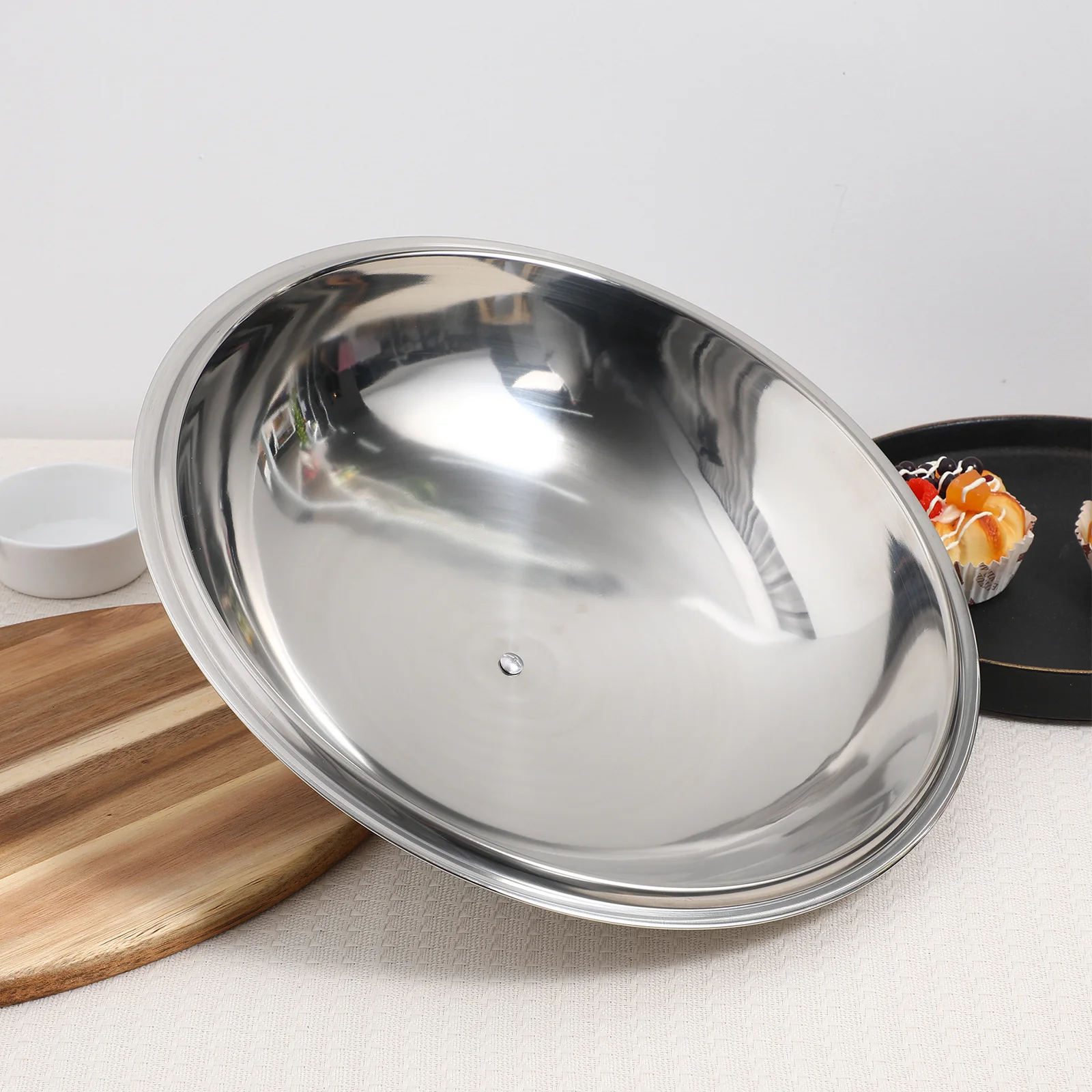 

Stainless Steel Pot Cover 36Cm Anti-Scald Thickened Lid Oil Splatter Guard Keep Food Warm Cooking Tool Kitchen Gadget