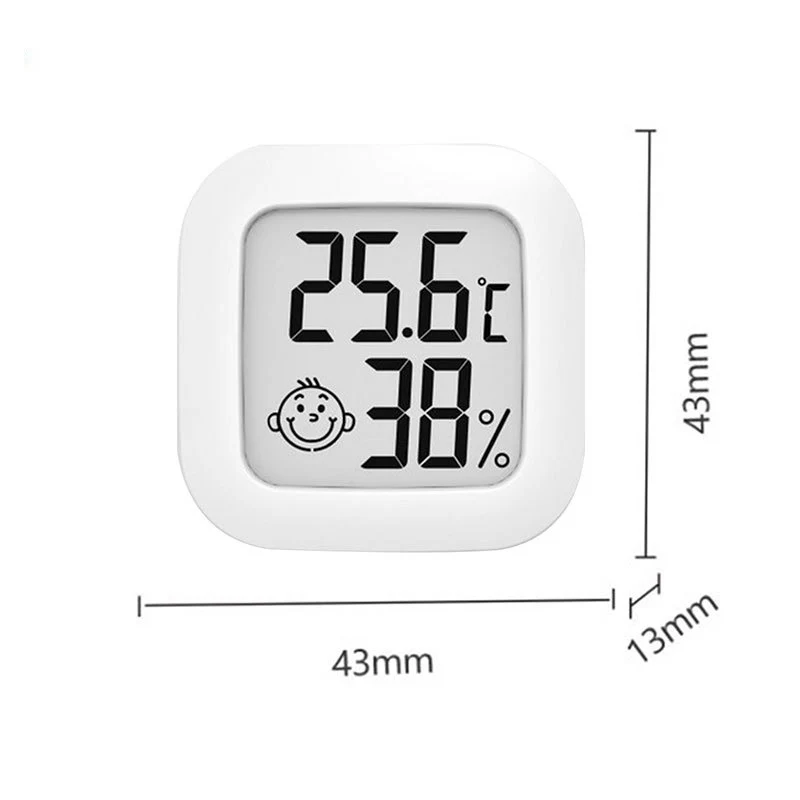 Smiling Face Temperature and Humidity Meter VKS-60 Baby Room LCD Temperature and Humidity Measuring Instrument with Switch Switc