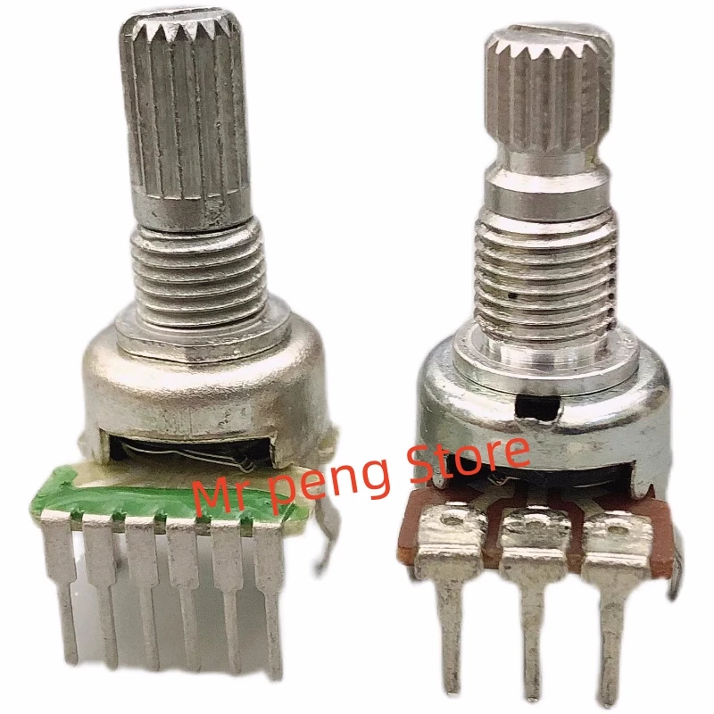 2pcs  for Tecson BCL-3000 radio volume potentiometer Single row 3-pin 6-pin B50K A50K B100K