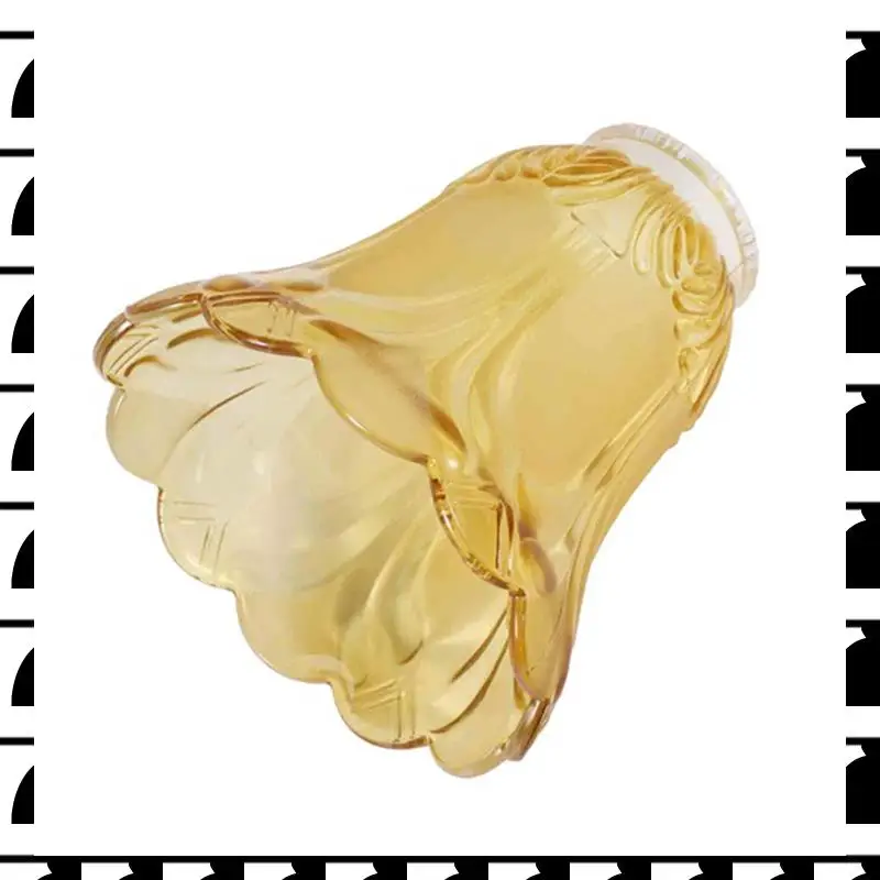 

A44U 2 Piece Set Frosted And Clear Glass Ceiling Fan Chandelier Light Lamp Shade Replacements