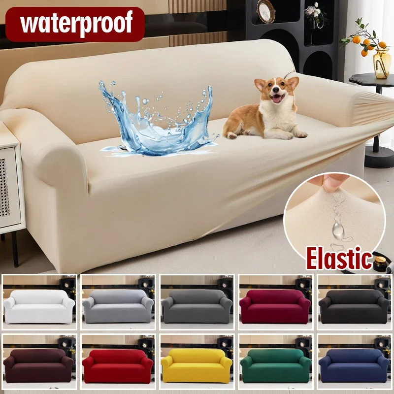 Stretch Sofa Slipcover Water-repellent and Cat Scratch-proof Couch Cover Sofa Covers for Kids Adjustable Protector Cover 1pc