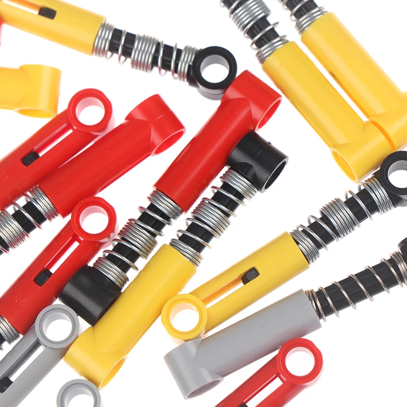 10 Stück Technik-Bausteine Stoßdämpfer Hart Weich Feder Bausteine Kompatibel mit Auto-Rad Mechanisches Spielzeug – Detail 13
