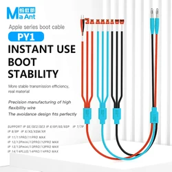 MaAnt PY1 3A 1to3 IP Series Flexible Boot Power Cord Suitable for IPhone6-14PM Power Supply Repair Boot Test Power Cord Tool