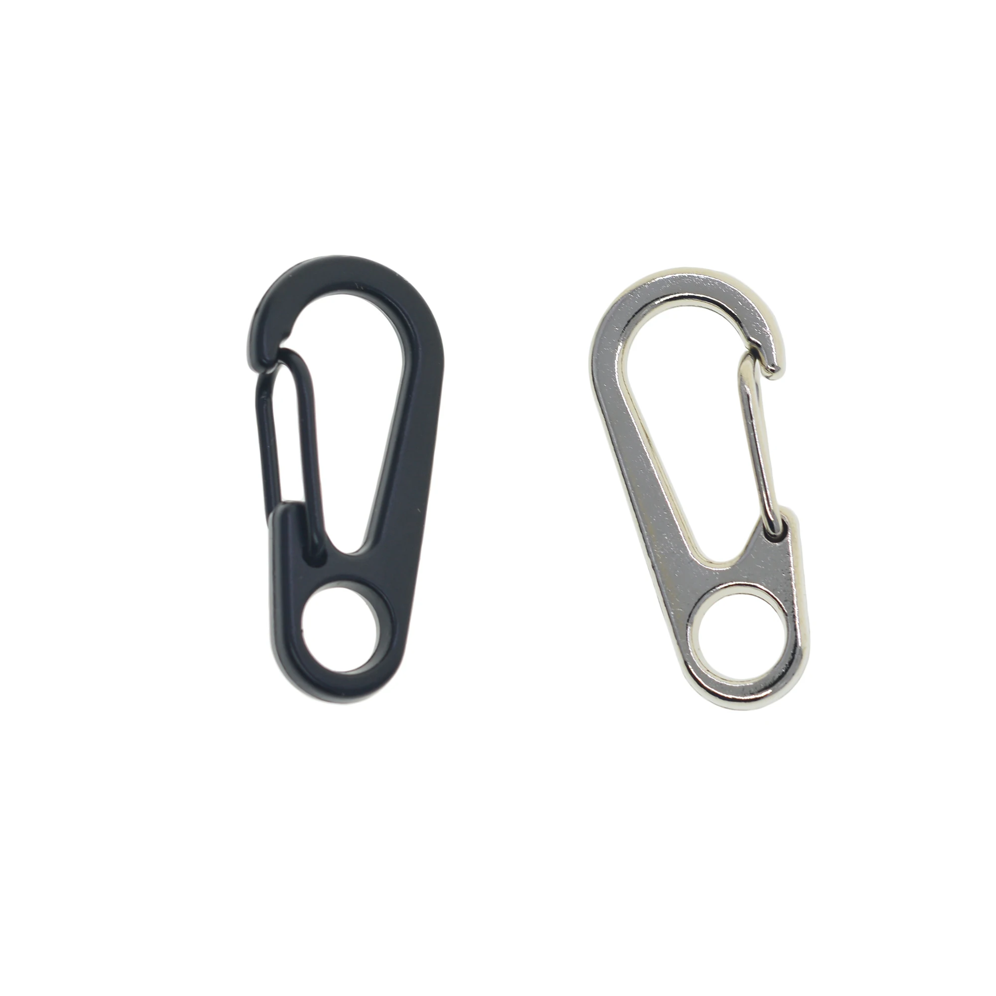 strong fine solid metal alloy spring snap hook quick release large hole carabiner paracord clasp diving EDC climb biker DIY