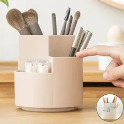 360 Rotating Large Capacity Rotating Pen Holder Desk Pencil Storage Box Organizer Makeup Brush School Office Stationery Supplies