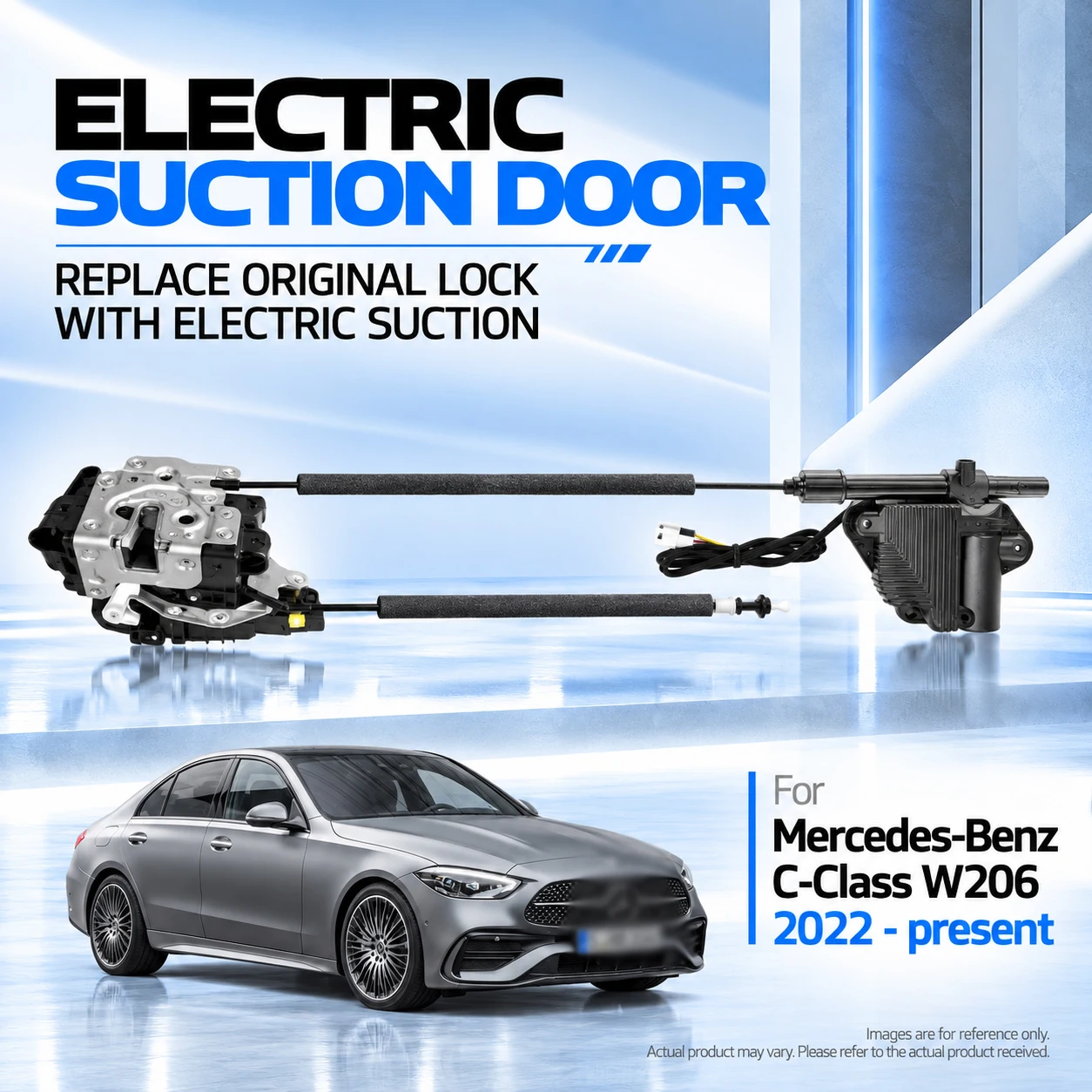 For Mercedes-Benz C-Class W206 S206 2022-present Electric Soft Close Door Lock Replacement Kit Auto Suction Upgrade Parts