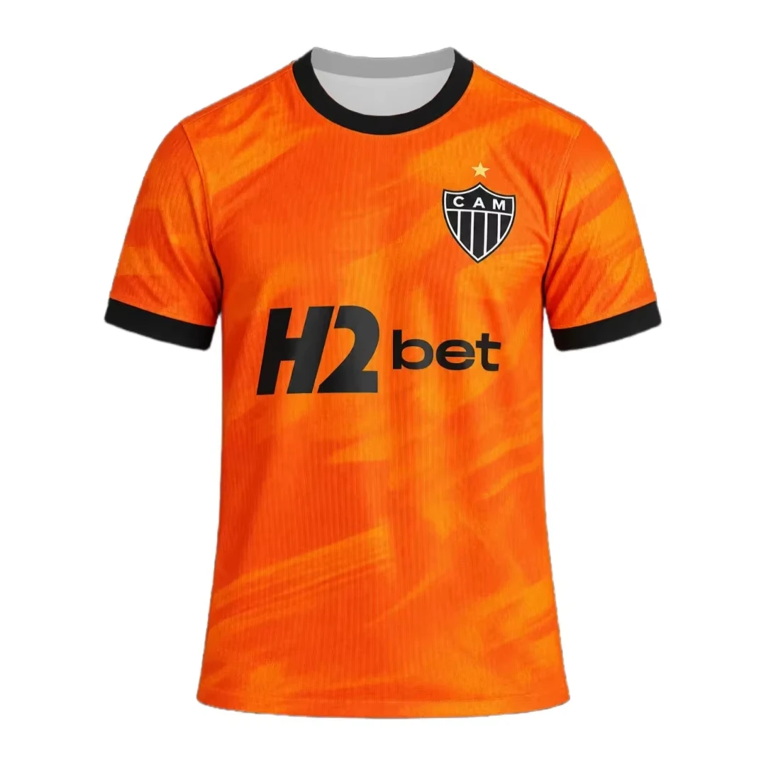 Rua De Fogo Print Atlético Mineiro Football T-shirt  Kids Athleisure Quick Dry Summer Breathable Soft Lightweight Sports Jersey