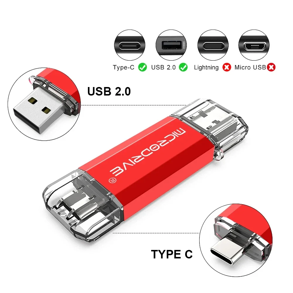 Type-c/USB Dual Interface USB Flash Drive 3.0 High Capacity 64G-128G Cell Phone Computer Dual-use Flash Drive