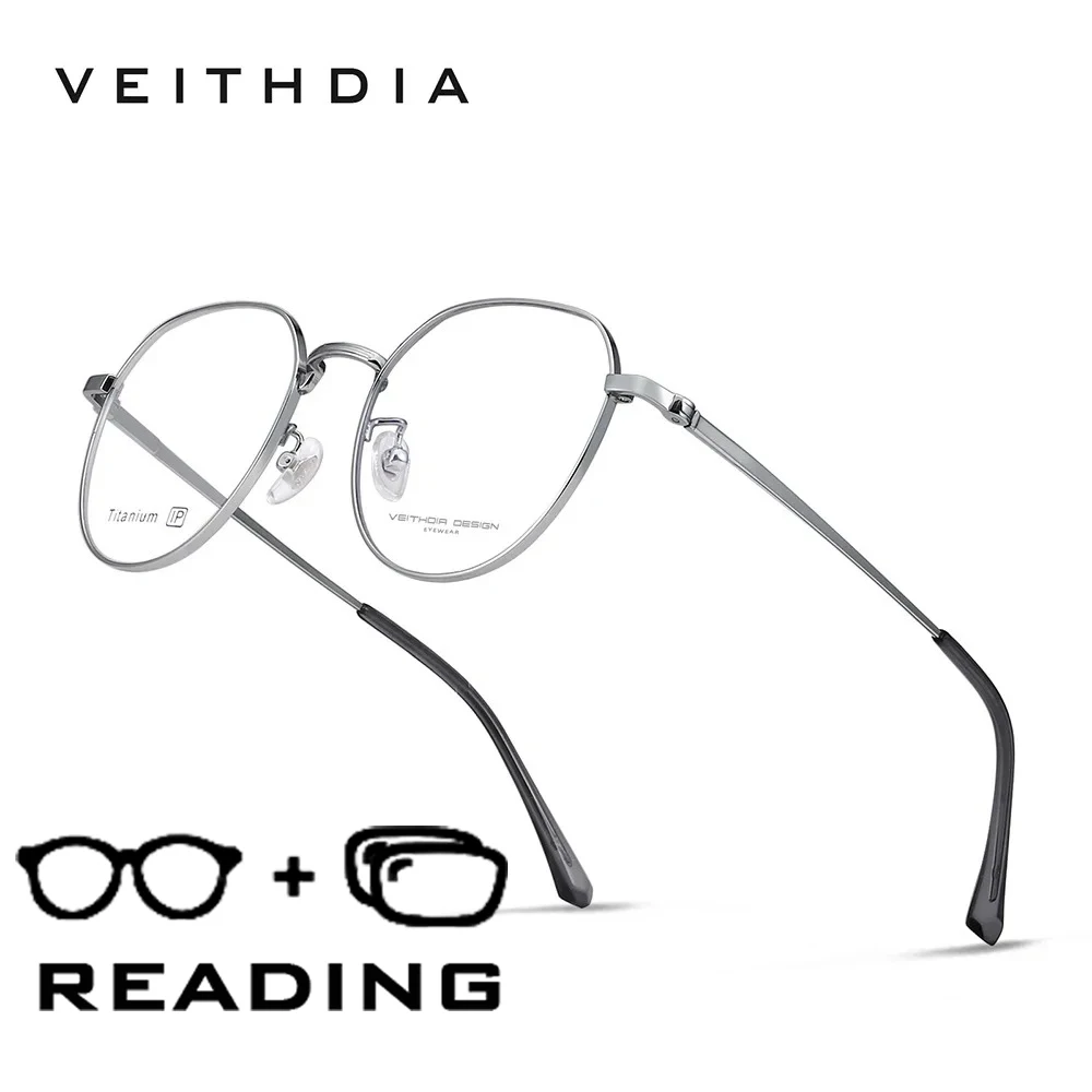

VEITHDIA/Новое поступление, очки для чтения с защитой от синего света, оправа из титанового сплава, поликарбонатные линзы + 1,00 +1,50 +2,00 +2,50 R55870