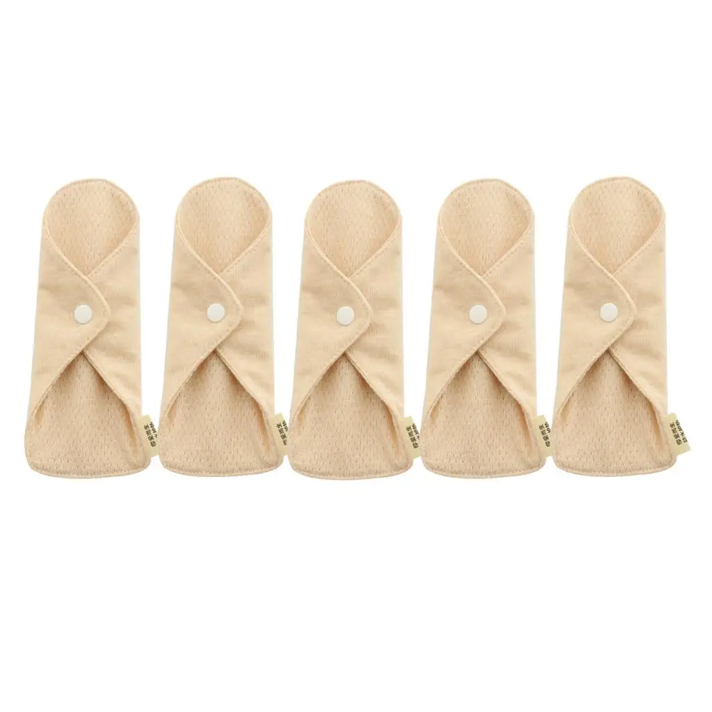 

5 Pcs Washable Cotton Sanitary Napkin Panty Liner Menstrual Pad Resuable