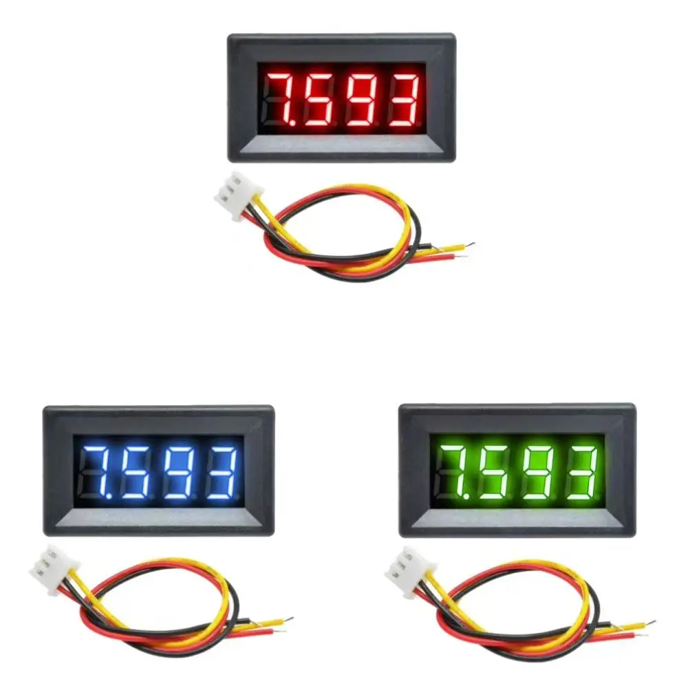 0.36 inch 3-wire 4-digit Voltmeter DC 0-100V Digital Display Voltage Tester Voltage Measurement Tools