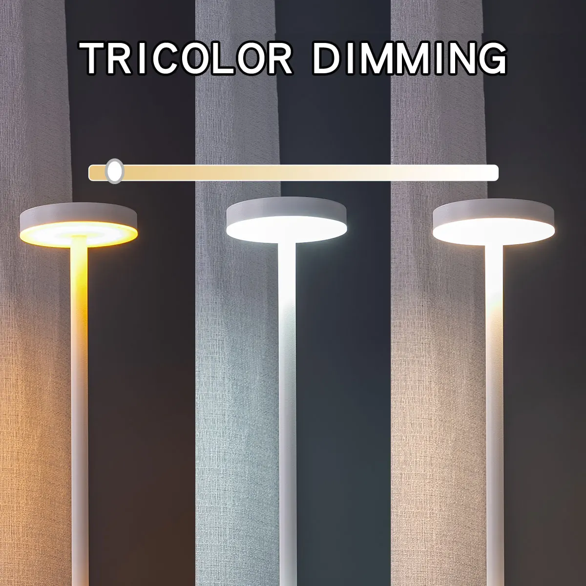 

USB перезаряжаемый светодиодный ночник, настольные лампы, 3-цветная сенсорная металлическая настольная лампа, прикроватная уличная столовая, письменные огни, декор комнаты, подарок