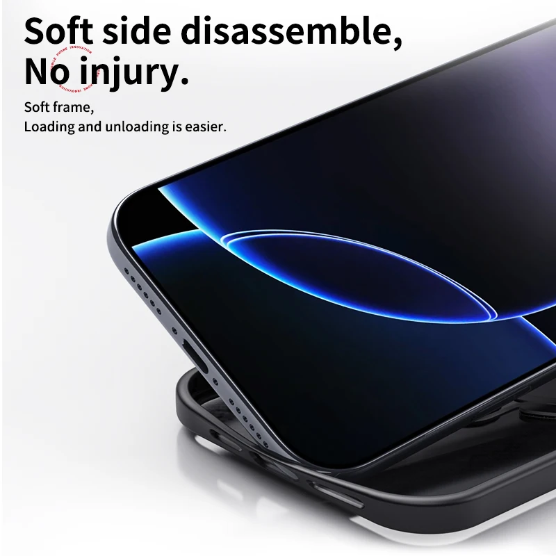 Funda con soporte de anillo magnético doble para iPhone 17 Pro Max, cubierta mate de aire, soporte de rotación de 360 grados para protección fuerte Magsafe