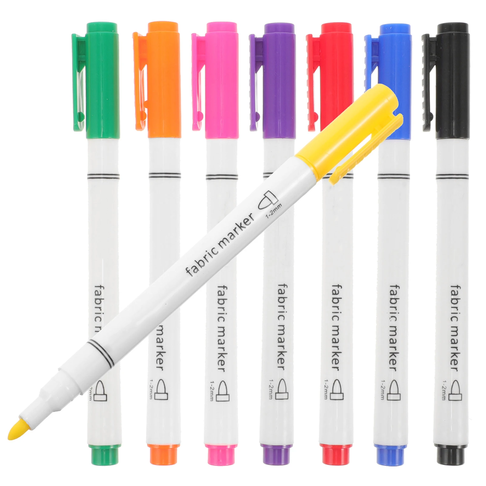 

8 Pcs Fabric Markers Bright Colors Paint Pens for Clothes DIY T Shirt Shoes Hats Coloring Supplies Lightweight