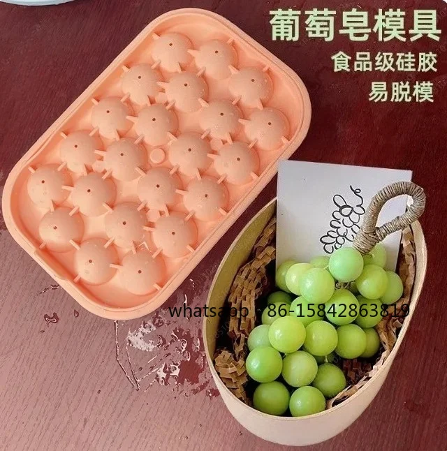 Simulation Grape Crystal Handmade Soap DIY Ball Ice Box Ice Hockey Mold