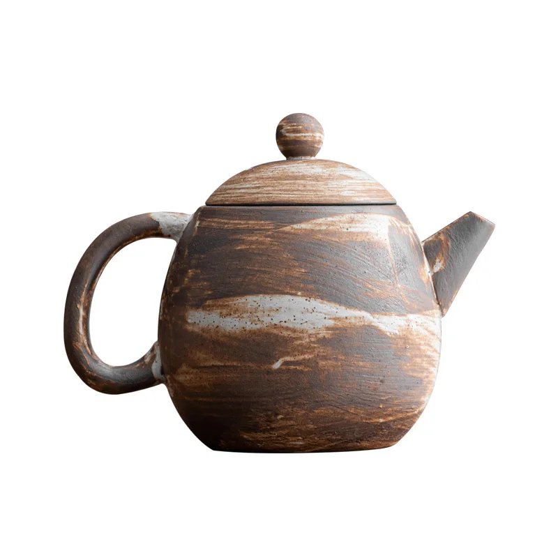 Three Time Japanese Style Kung Fu Tea Set Teapot Is Using Powder To Mix With Handmade Ceramic Household Follicular Ware