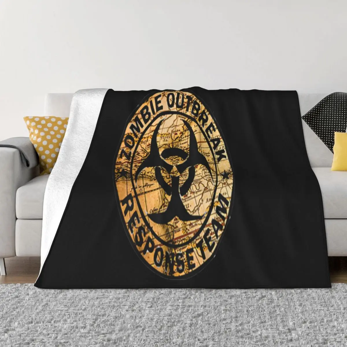 Hot Halloween Apocalypse Outbreak Zombie Response Team Pure Many Colors Summer Cheap Price Throw Blanket