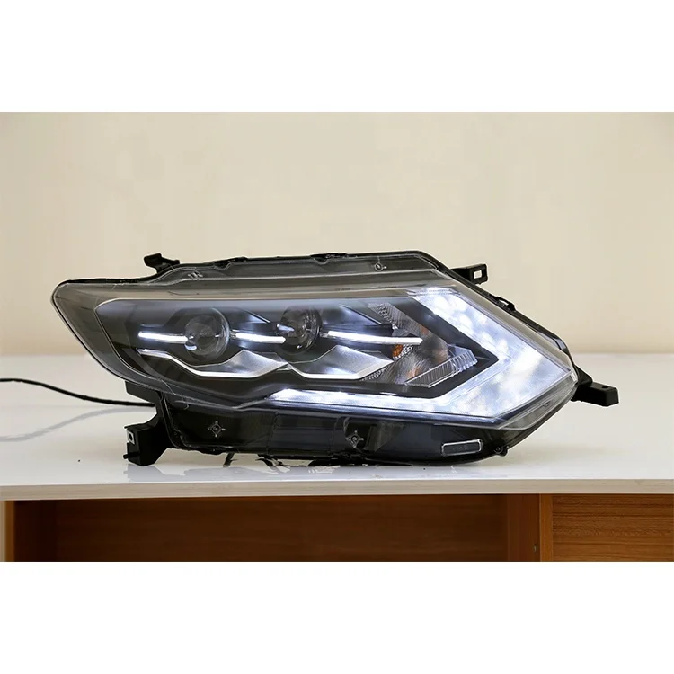 ل-نيسان X-Trail 2017-2021 LED مجموعة مصابيح أمامية 12 فولت السيارات الإضاءة مصباح مركبة اكسسوارات السيارات 6000 كيلو درجة حرارة اللون