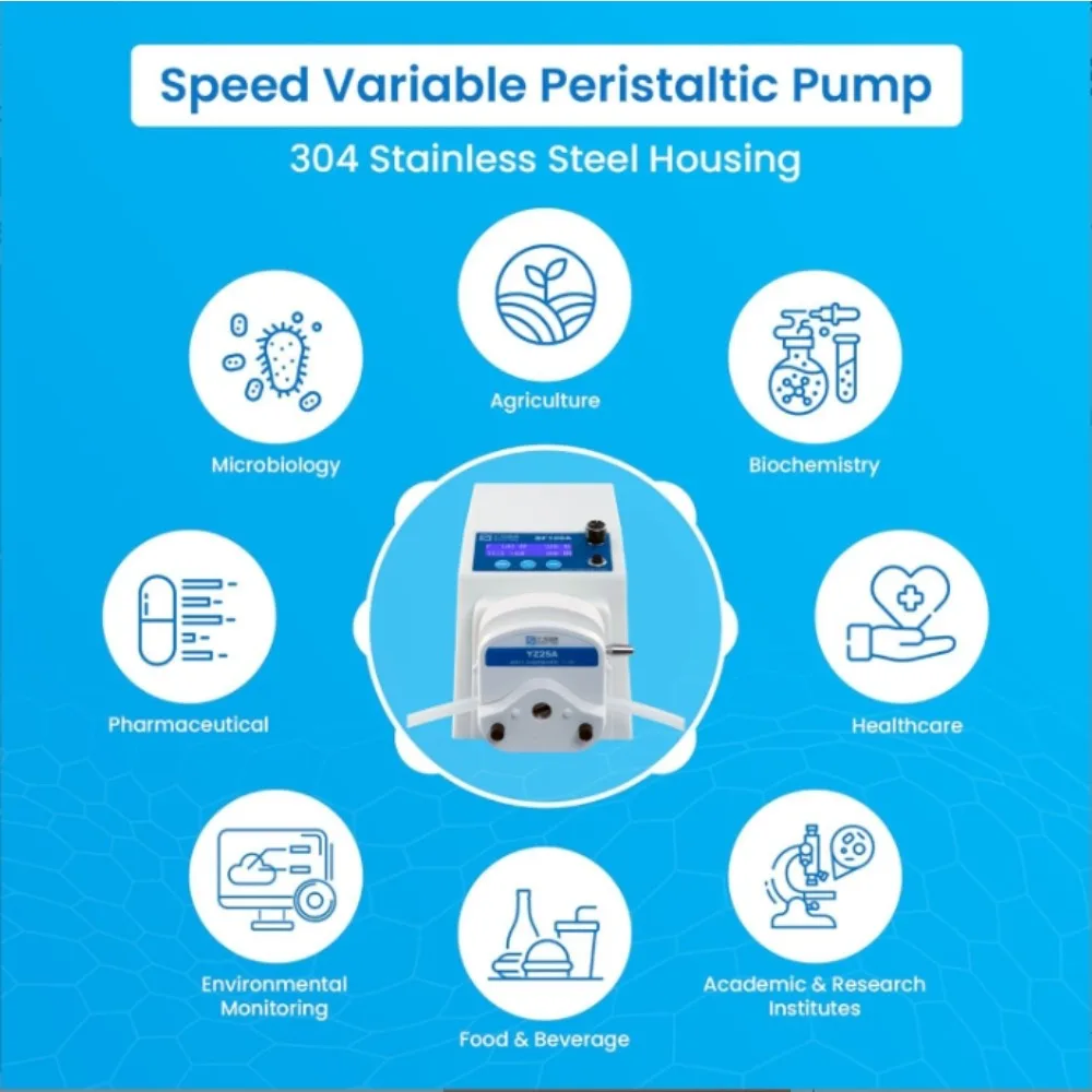 Micro peristaltic pump for laboratory use, small multi-channel hose adjustable, high-precision peristaltic pump