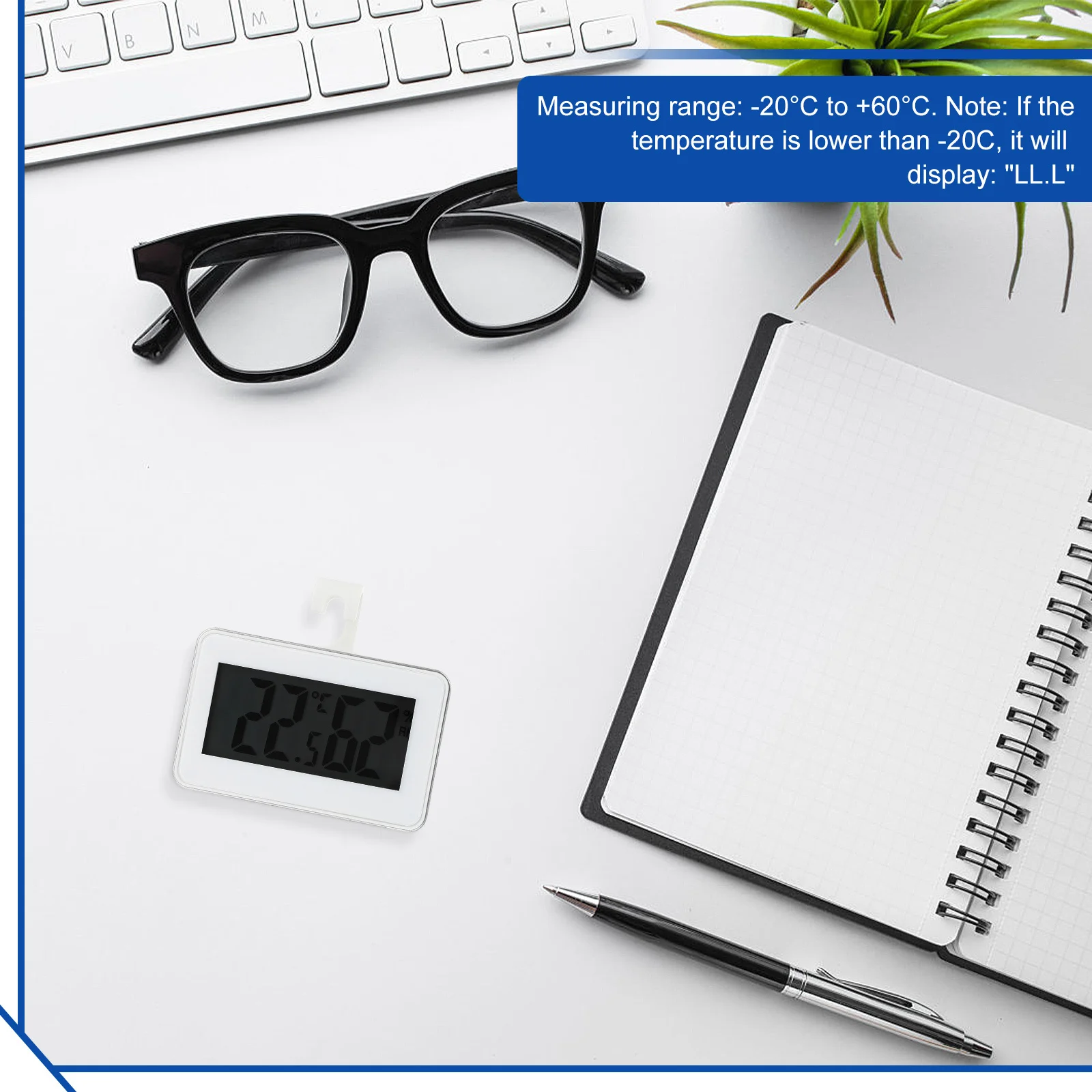 

Compact Magnetic Refrigerator Thermometer Hygrometer Temperature Humidity Meter Fridge Freezer Measuring Tool Alarm