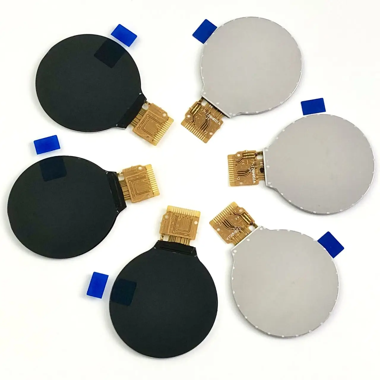 Display redondo de 1.28 polegadas, módulo de lcd, cor rgb, 65k, chip driver, normally, modo de exibição normalmente preto, 4 linhas, interface sp