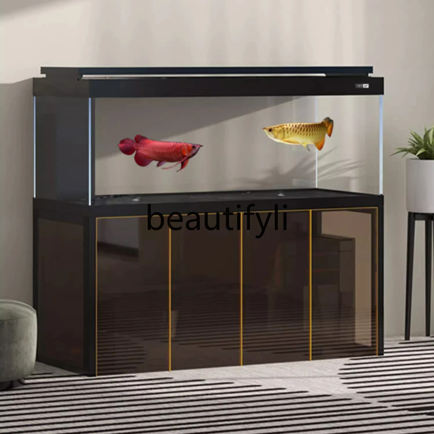 

Large Fish Tank for Living Room Home Use, Eco-friendly Office Fish Tank Ultra-clear Glass Customizable No-water-change Fish Tank