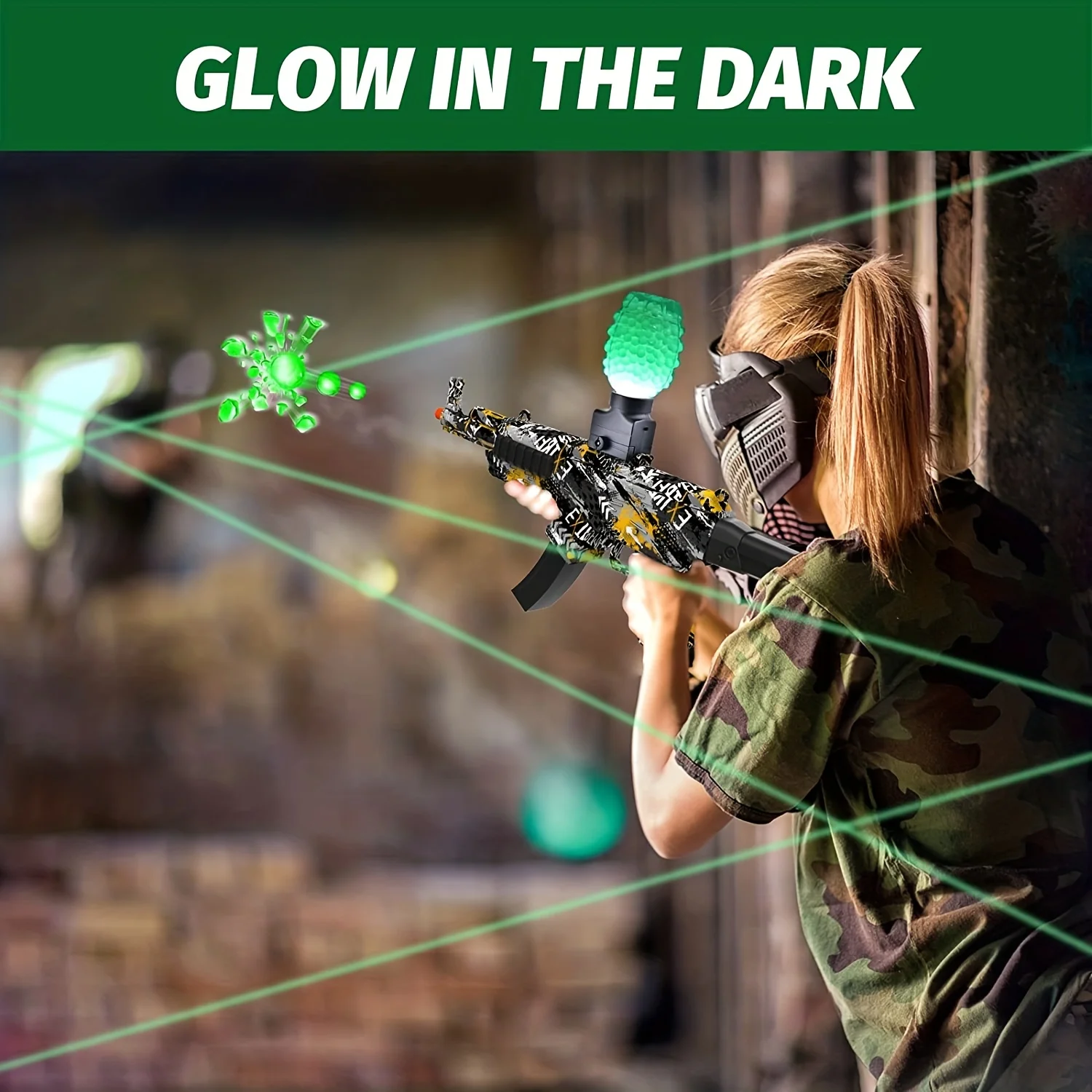 젤 볼 블래스터 활성제, 2팩이 포함된 젤 건 액세서리 어둠 속에서 빛나는 스플래트 건 탄약, 젤 블래스터와 호환 가능
