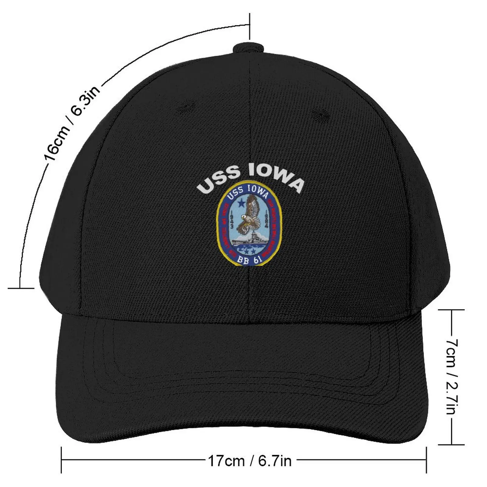 USS Iowa (BB-61) for Dark Colors Essential T-Shirt Baseball Cap tea Hat Sun Cap Man Women's