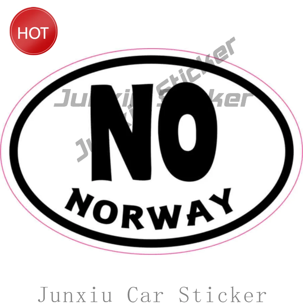 Oval NO Norway Vinyl Car Sticker Novelty Decal For Rear Window And Bumper Travel Souvenir Decoration Vehicle Accessories