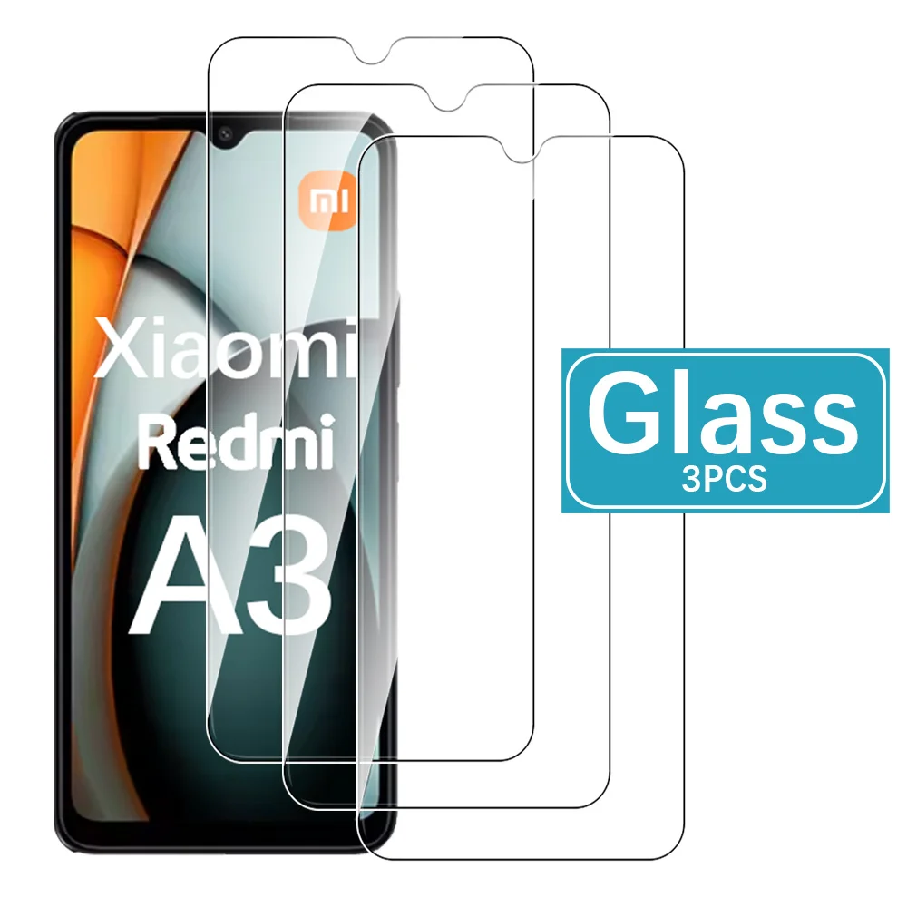 3PCS Screen Protector Glass For Xiaomi Redmi A3 A3x Redmy A1 A1+ A2 A2+ Plus Redmi 10C 12C 13C 14C RedmiA3 4G Tempered Glass ﻿