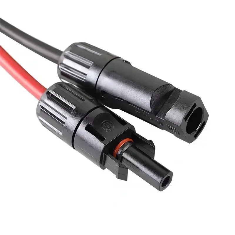 1 Pair Solar Panel Extension Cable Copper Wire Black and Red with Solar Connector Solar PV Cable 6/4mm2 10/12 AWG 1/3/5/10Meters