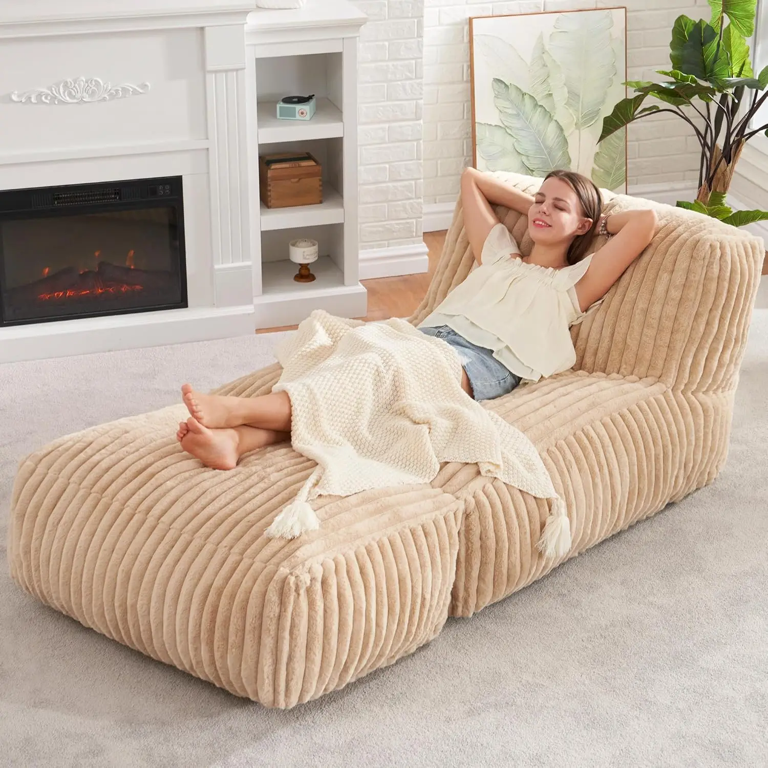Furniture Modular Couch Sectional Vacuum Packing Comfortable Foldable Bean Bag Sofa for Living Roompromote sales