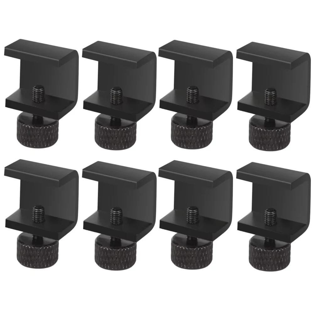 ABAN 8pcs 3D Printer Parts Platform Heated Adjustable Bed Clip for 3 CR10 Hotbed Printing Platform Glass Plate Black