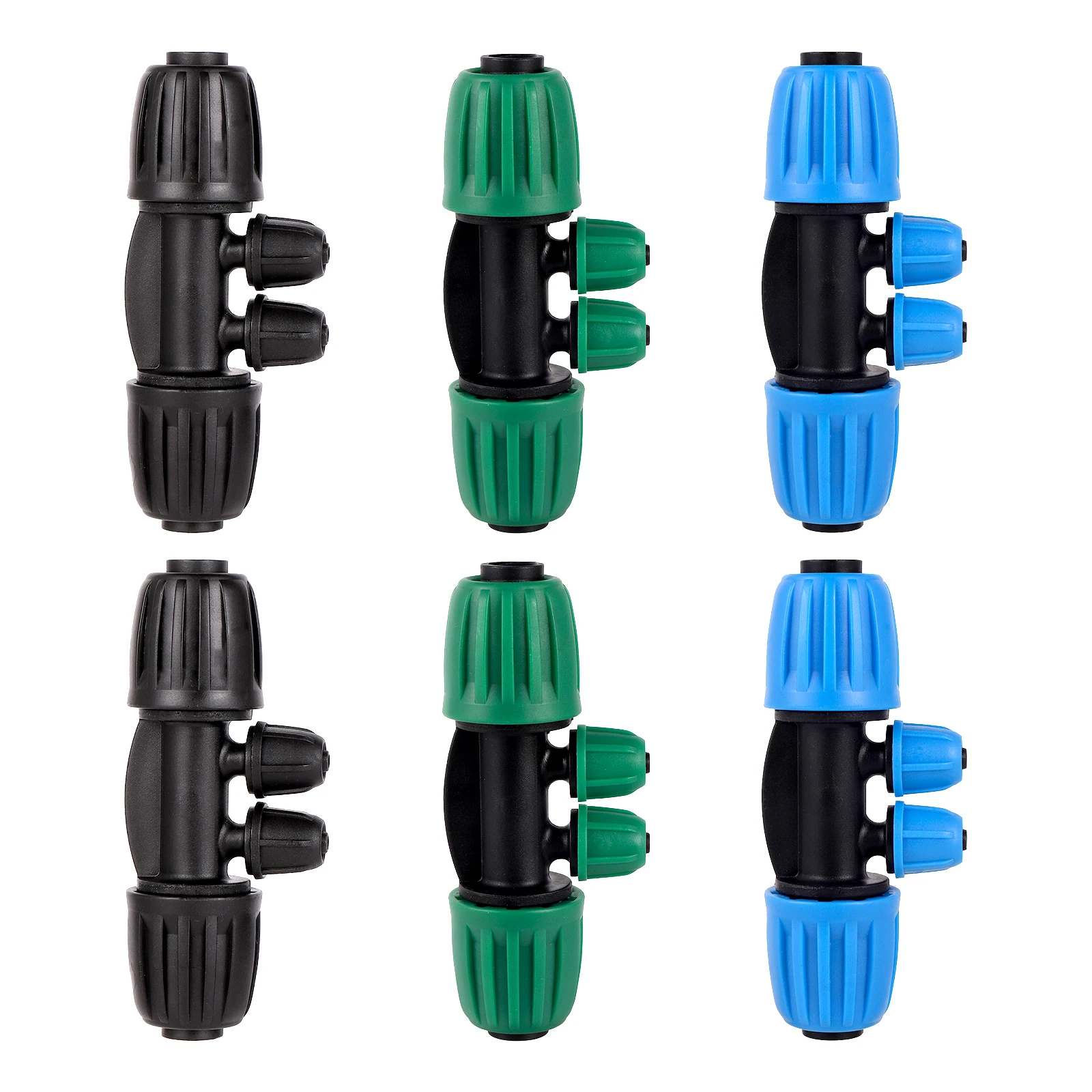 16mm To 4/7mm Tubing 4/6-Way Connector Garden Flower Irrigation Water Adapter PE Pipe To 1/4'' Micro Hose Fitting Joint 5Pcs New image 4