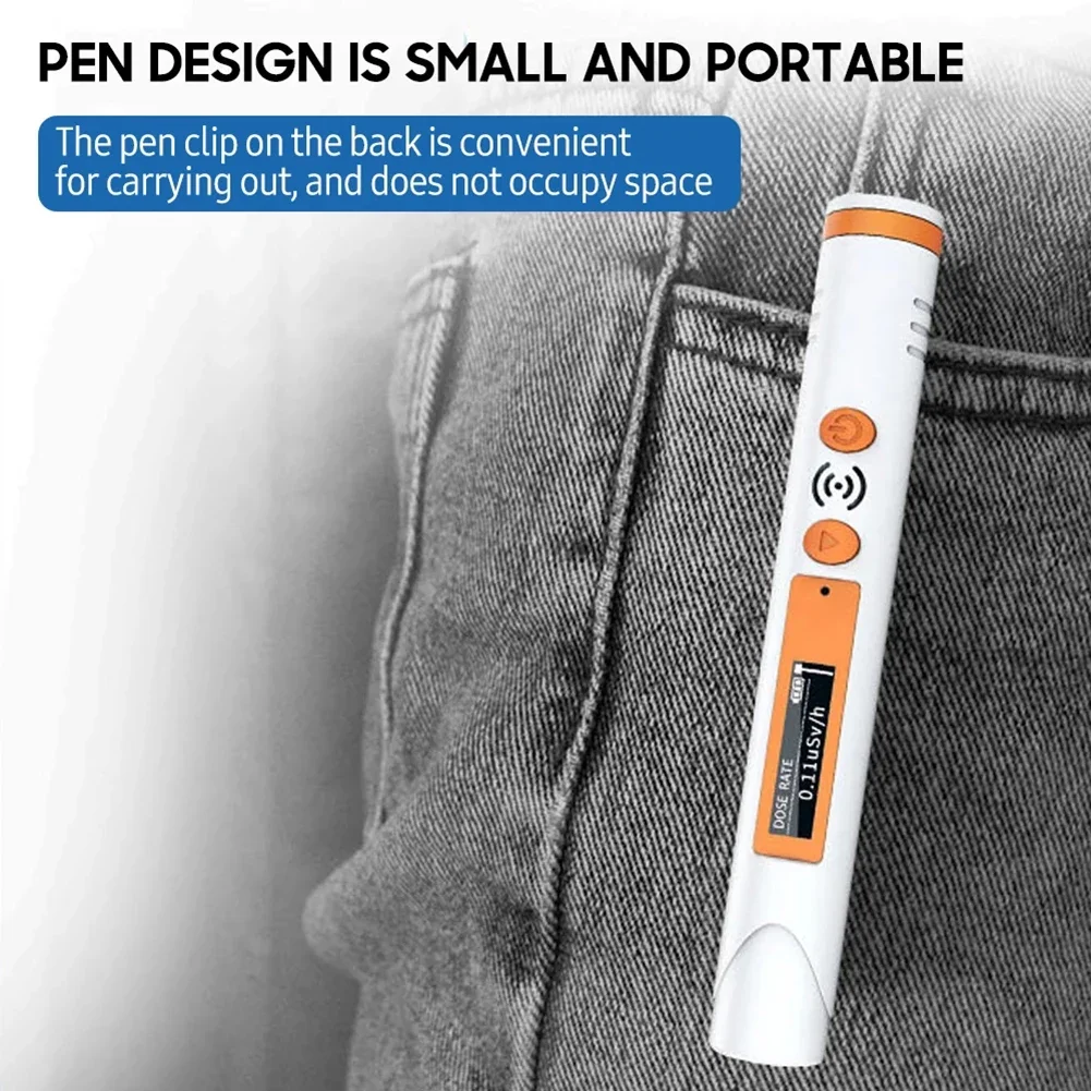 Geiger Counter Nuclear Radiation Detector Pen Type Dosimeter Portable Digital X-ray Beta Gamma Electromagnetic Radiation Tester