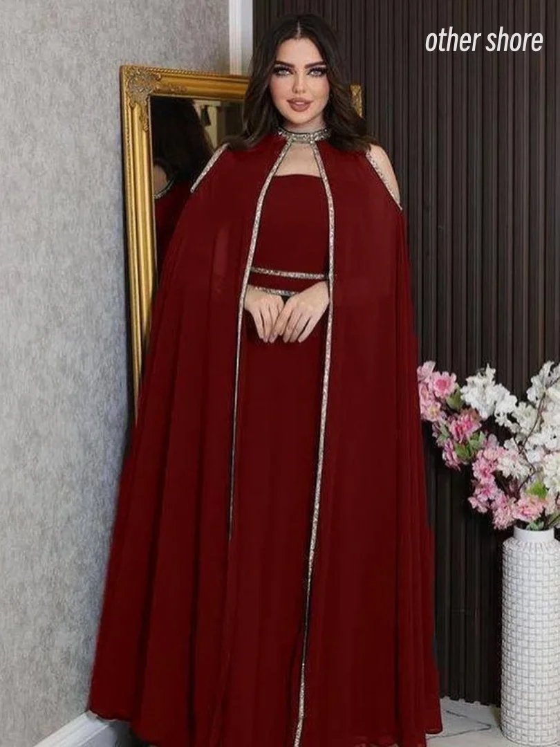 Other Shore Elegant Vintage Sexy Sequins Fashion Chiffon Customize Formal Occasion Prom Dress Evening Party Gowns