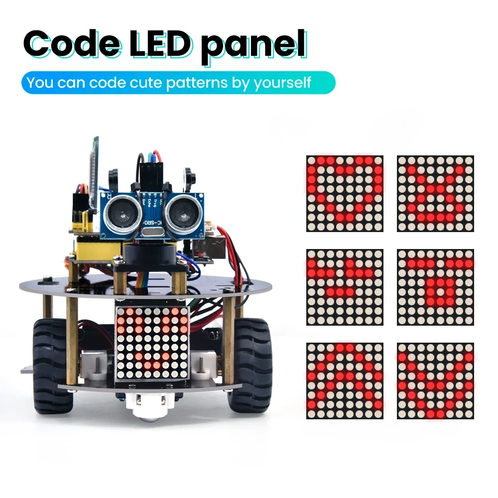 Novo keyestudio multifuncional inteligente pequena tartaruga robô carro v3.0 para arduino robô haste crianças brinquedo programável robô kit brinquedos diy