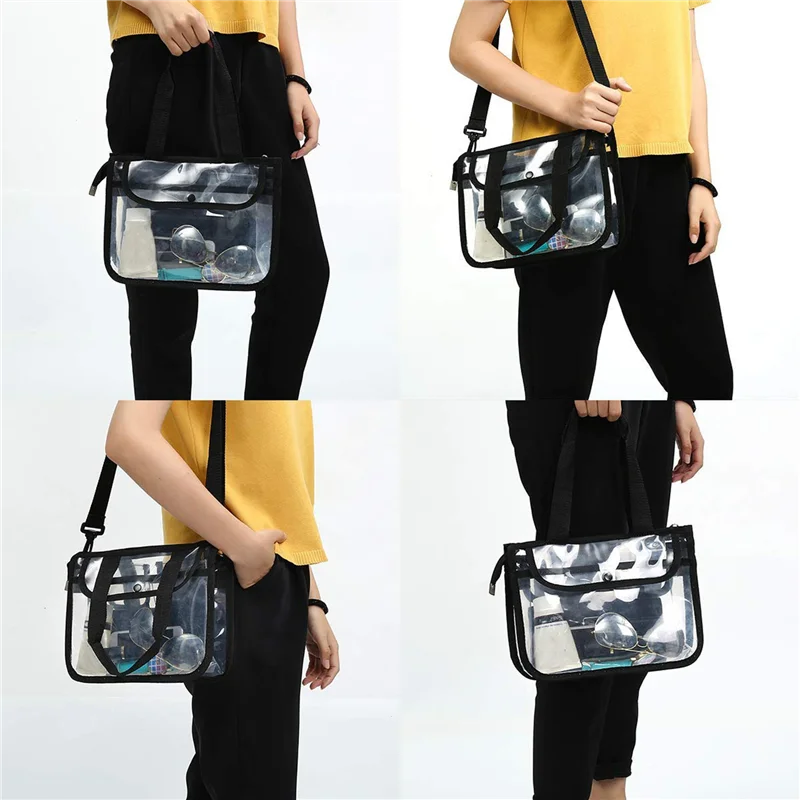 

AT33 5X Clear Cross-Body Shoulder Bag,Toiletry Organizer Wash Bag -NFL Stadium Approved Purse