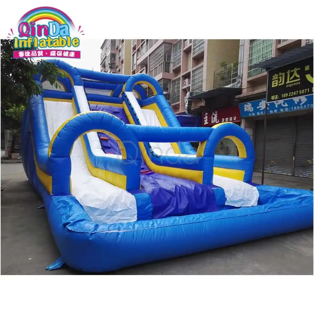 Regular Popular Amusement Equipment Giant Size Inflatable Water Slide Pool For Sale
