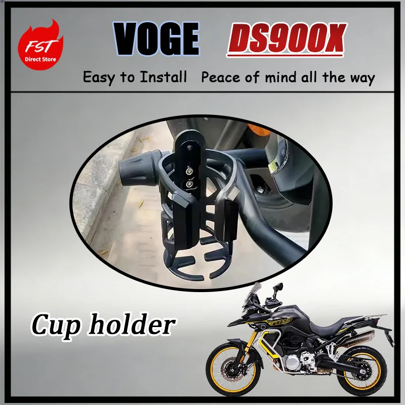 

FOR Adjustable Outdoor Travel Drink Cup Holder for VOGE DS900X Crash Bar Motorcycle Water Bottle Support Rack Travel Mod Parts