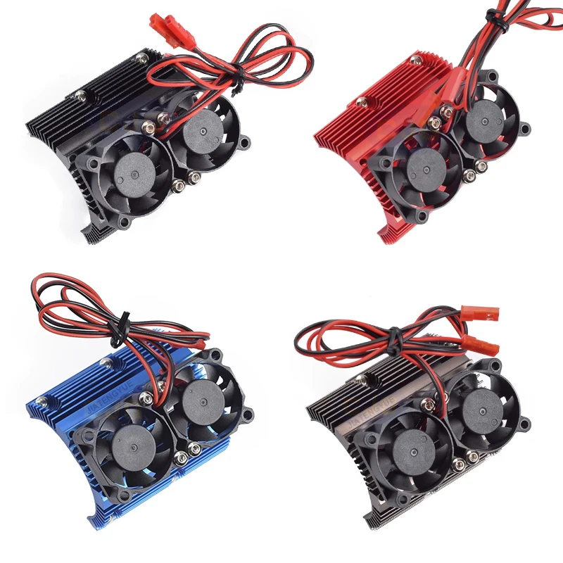 

1:10 Traxxas SUMMIT E-REVO Dual Fan Motor Radiator 41-43MM Motor Heat Sink Upgraded Parts