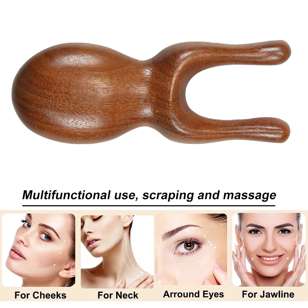 1 Stuks Sandelhout Neus Massager Bevorderen Bloedcirculatie Trigger Point Therapie Gua Sha Board Nose Lifting Tool Massager Lichaam