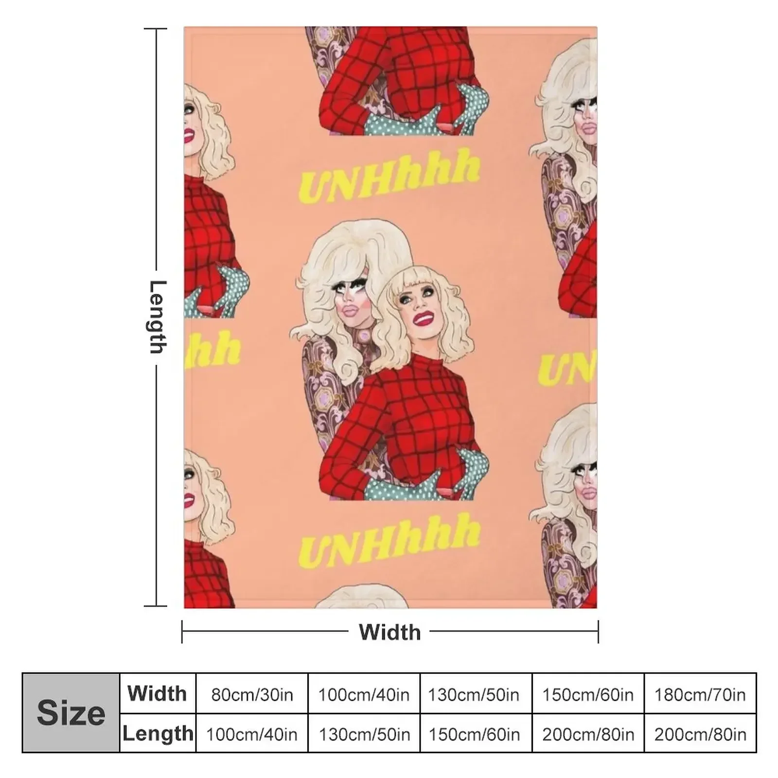 Trixie and Katya Throw Blanket Personalized Gift Sofa Throw Blankets